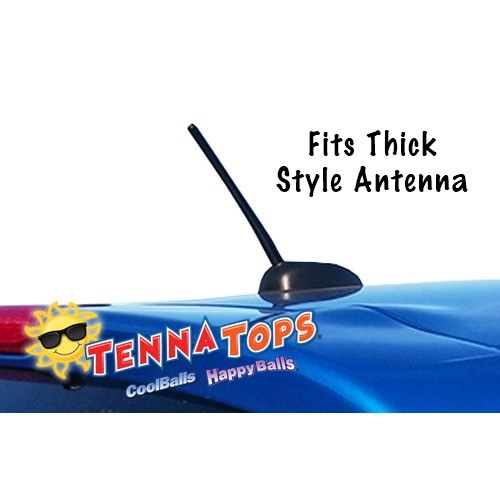 Thick Fat style Antenna Blue Smiley Antenna Topper